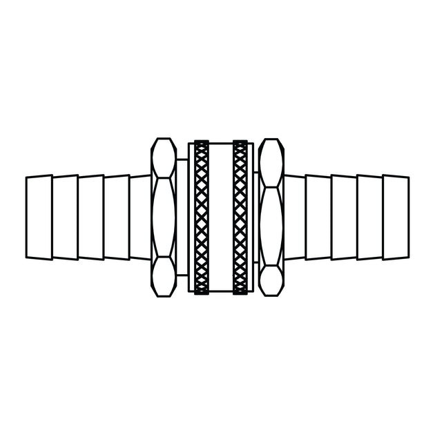 4100 - 16 - 16 GHT Hose Barb Assembly, Brass - GetHydraulics.com