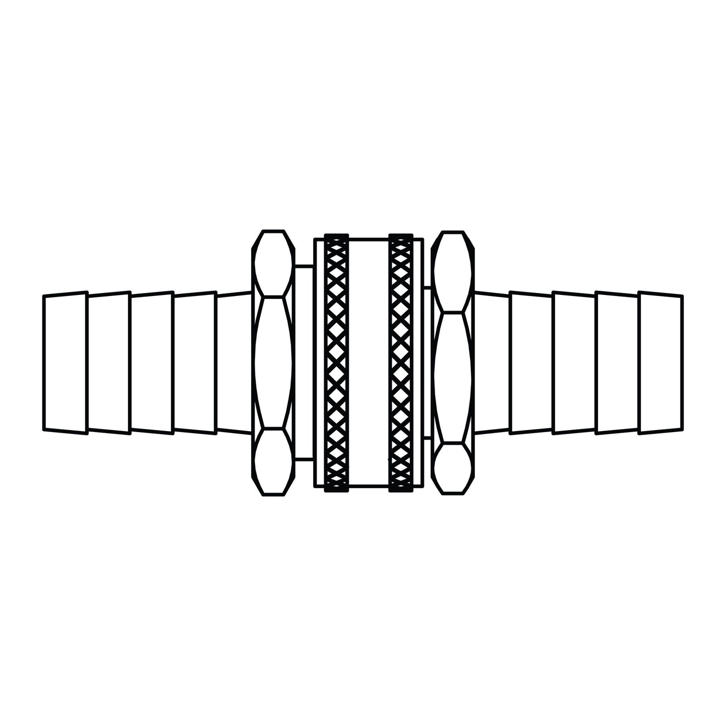 4100-16-16 GHT Hose Barb Assembly, Brass