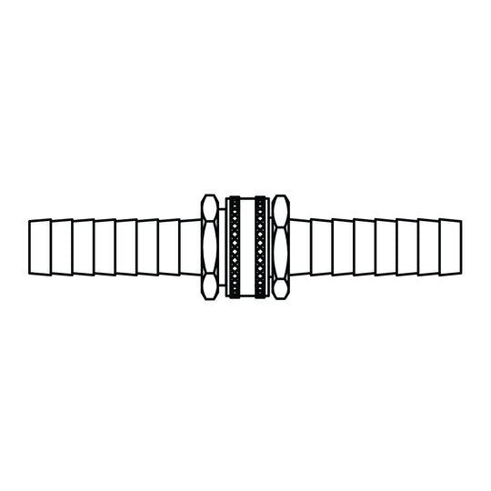 4100 - L - 10 - 12 Long Shank GHT Hose Barb Assembly, Brass - GetHydraulics.com