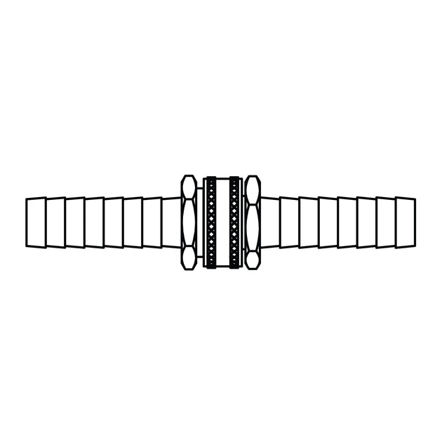 4100 - L - 10 - 12 Long Shank GHT Hose Barb Assembly, Brass - GetHydraulics.com