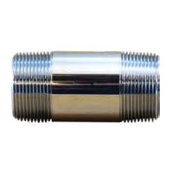 41100 Nipple, 1 in MPT x 1 in MPT, Close, Brass, Chrome - Plated - GetHydraulics.com