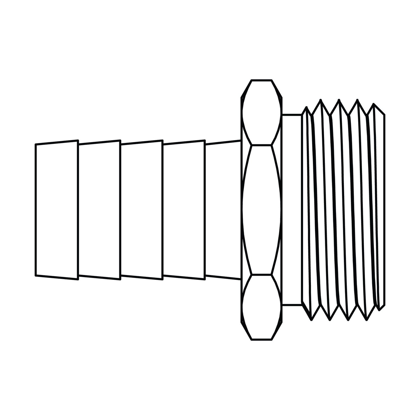 4144-06-12 Garden Hose Barb (GHB) to GHT, Brass