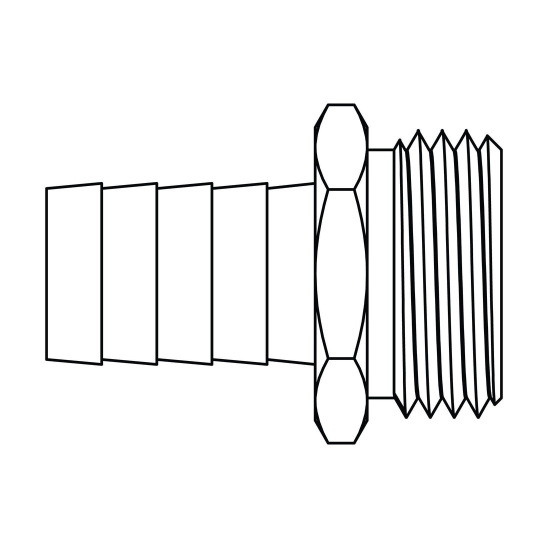 4144-10-12 Garden Hose Barb (GHB) to GHT, Brass