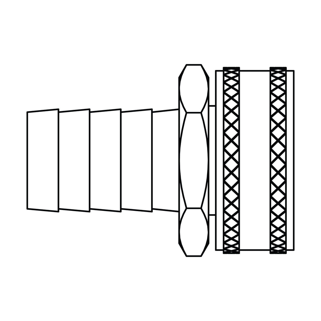 4145 - 06 - 12 Garden Hose Barb (GHB) to GHT, Brass - GetHydraulics