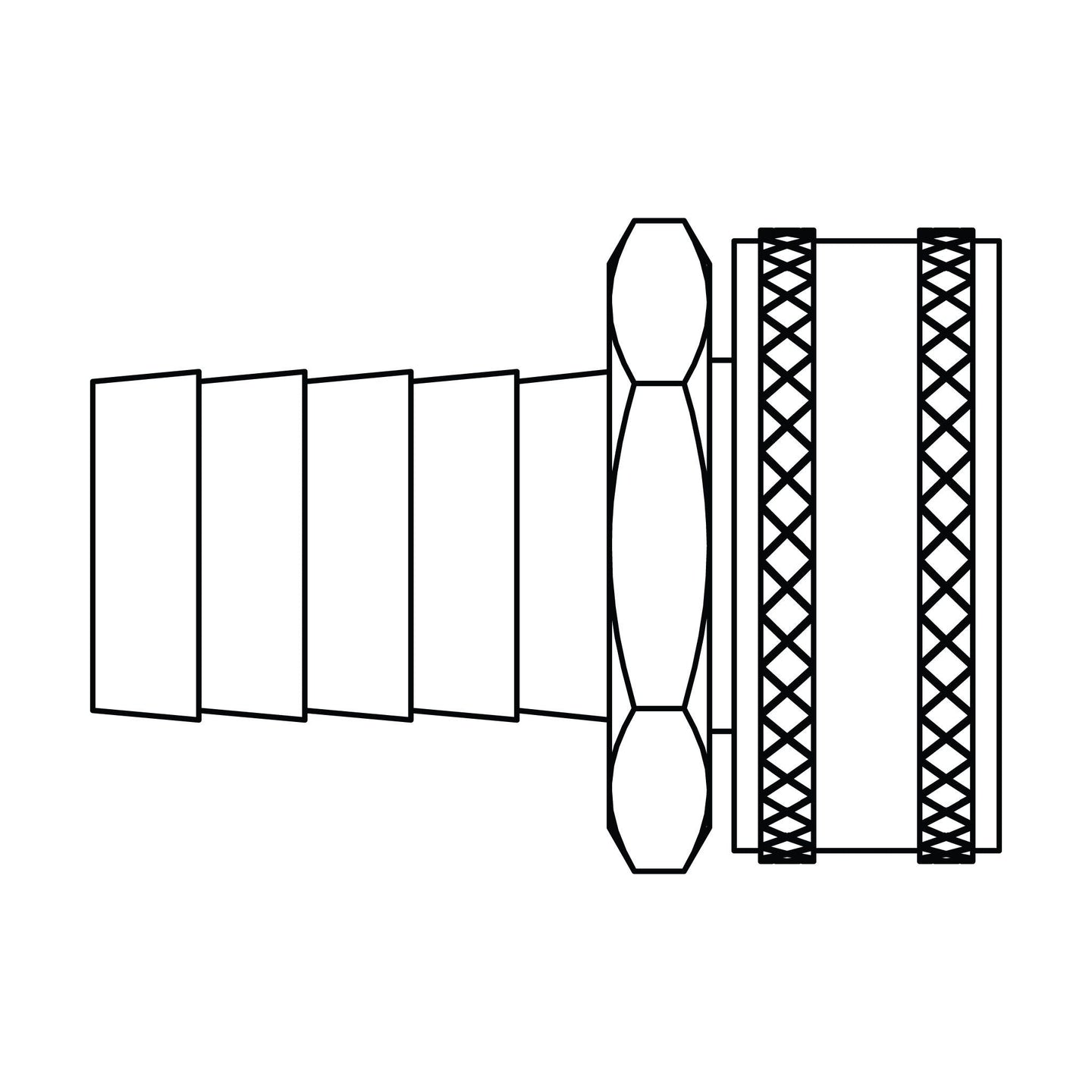 4145 - 12 - 12 Garden Hose Barb (GHB) to GHT, Brass - GetHydraulics