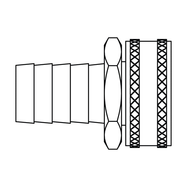4145-06-12 Garden Hose Barb (GHB) to GHT, Brass