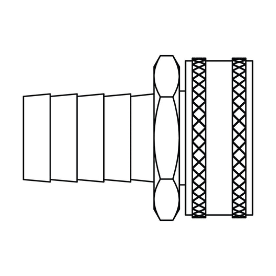 4145-12-12 Garden Hose Barb (GHB) to GHT, Brass