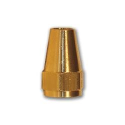 41L - 5 Hex Long Rod Nut, 5/16 in SAE 45 deg Flare, Brass - GetHydraulics.com