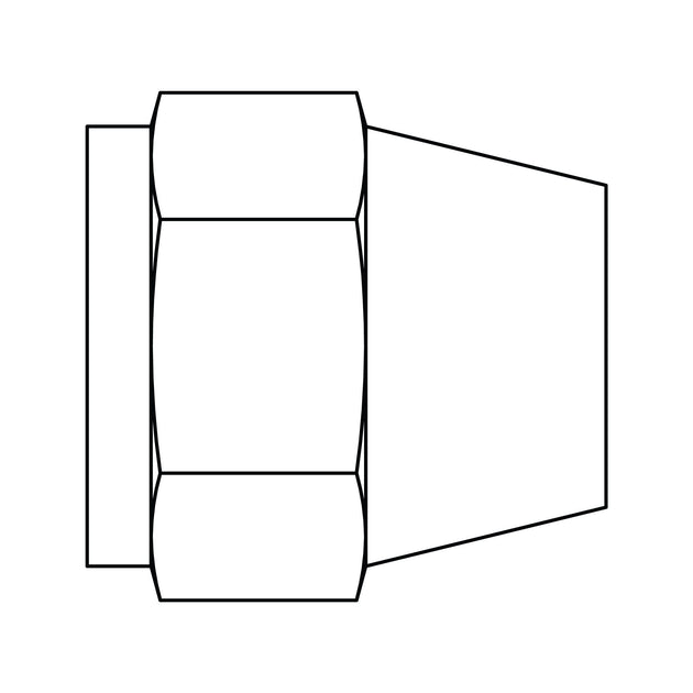 41S - 06 SAE 45 Short Nut, Brass - GetHydraulics.com