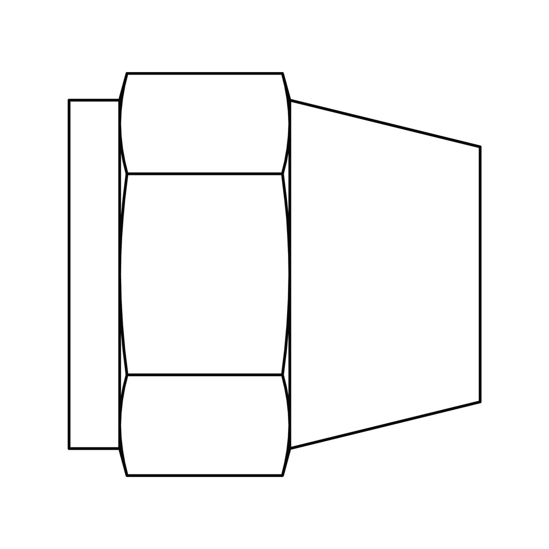41S - 12 SAE 45 Short Nut, Brass - GetHydraulics.com