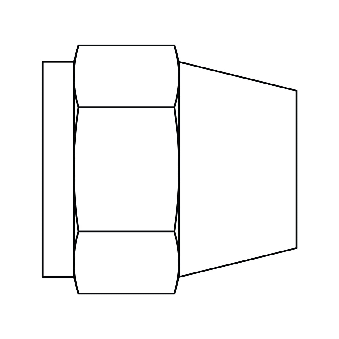 41S-10 SAE 45° Short Nut, Brass