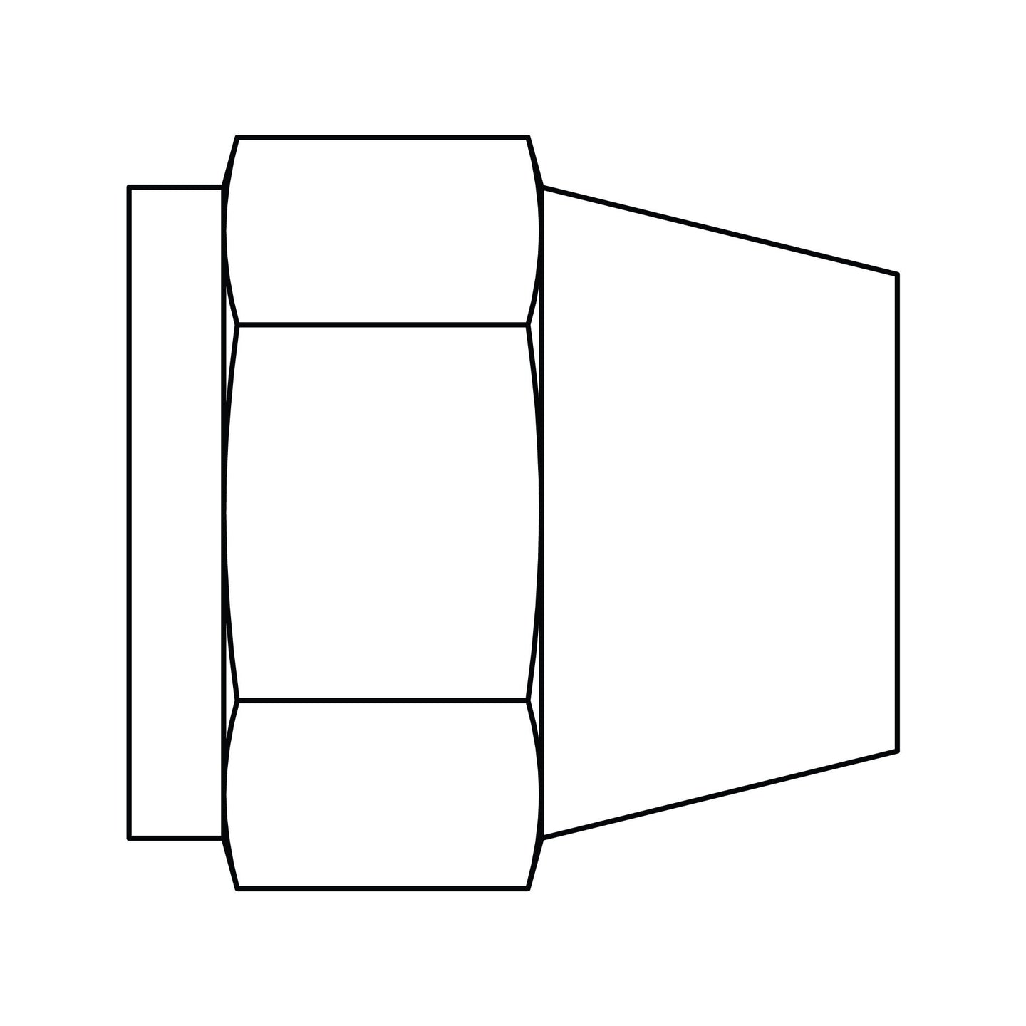 41S-03 SAE 45° Short Nut, Brass