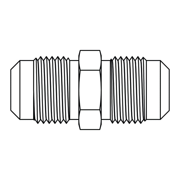 42 - 04 - 04 SAE 45° Tube Union, Brass - GetHydraulics