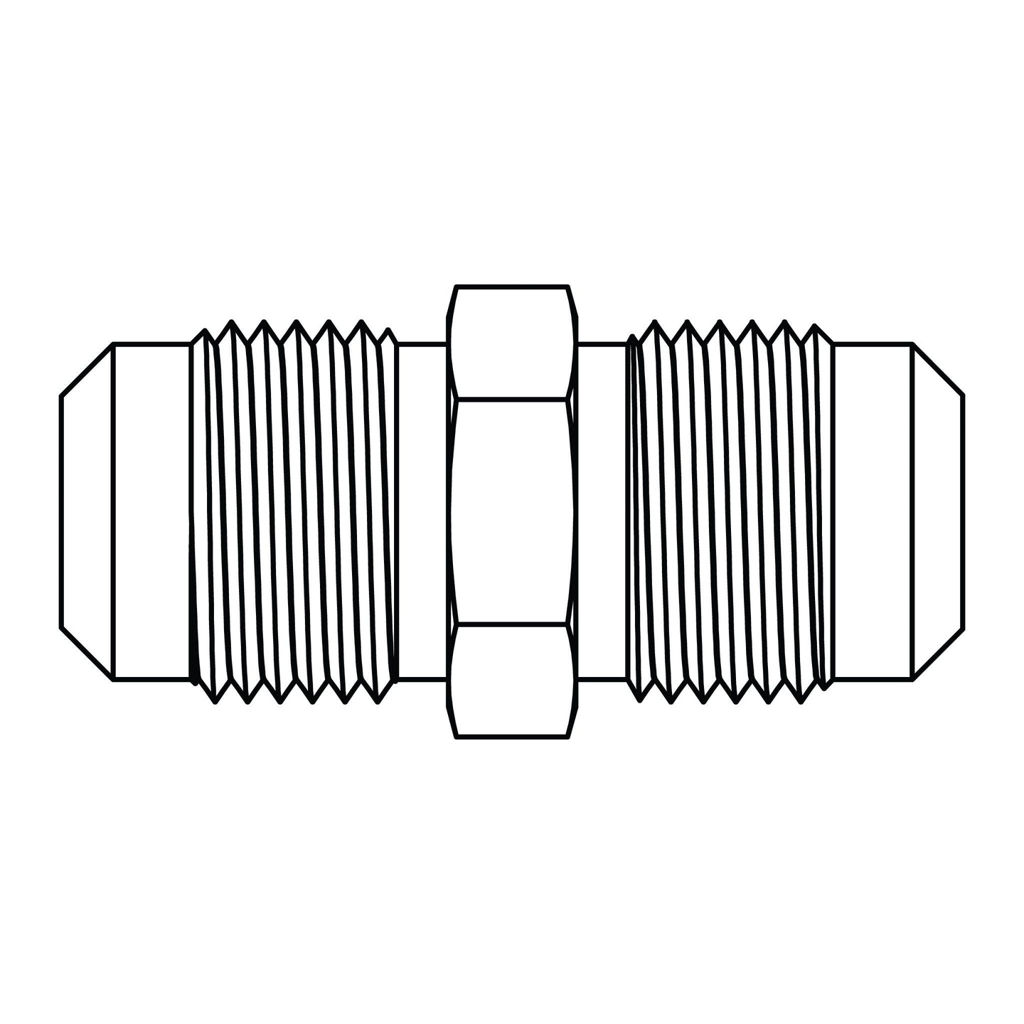 42-06-04 SAE 45° Tube Union, Brass