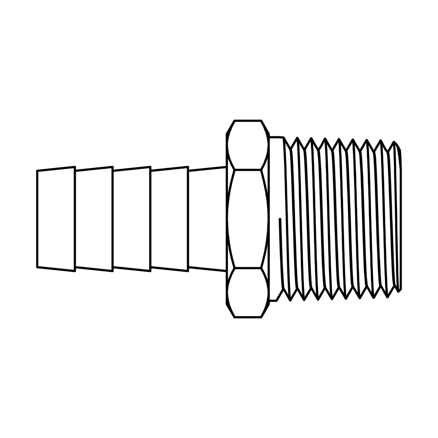 4244-06-12 Hose Barb to Pipe