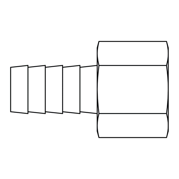 4245 - 04 - 04 Hose Barb to Pipe (RIGID) - GetHydraulics.com