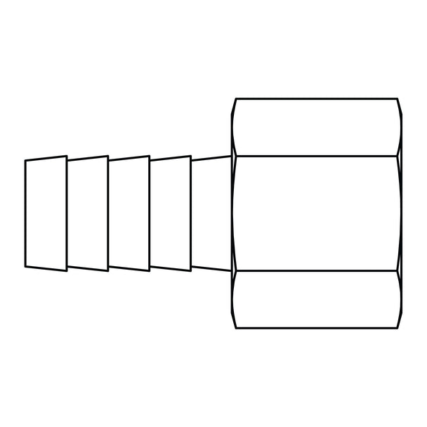 4245 - 05 - 06 Hose Barb to Pipe (RIGID) - GetHydraulics