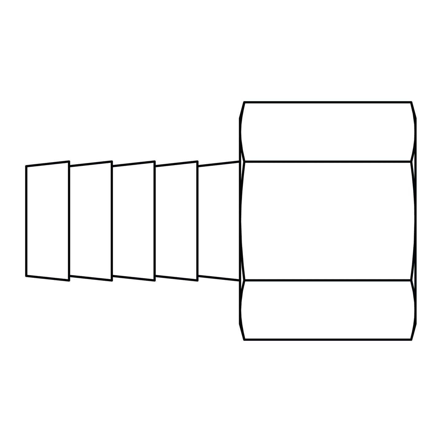 4245 - 08 - 06 Hose Barb to Pipe (RIGID) - GetHydraulics