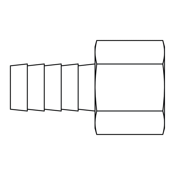 4245-08-04 Hose Barb to Pipe (RIGID)