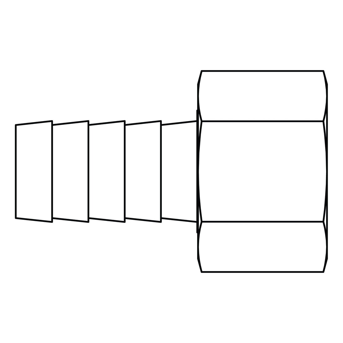 4245 - S - 08 - 06 Hose Barb to Ball Seat Pipe Swivel - GetHydraulics