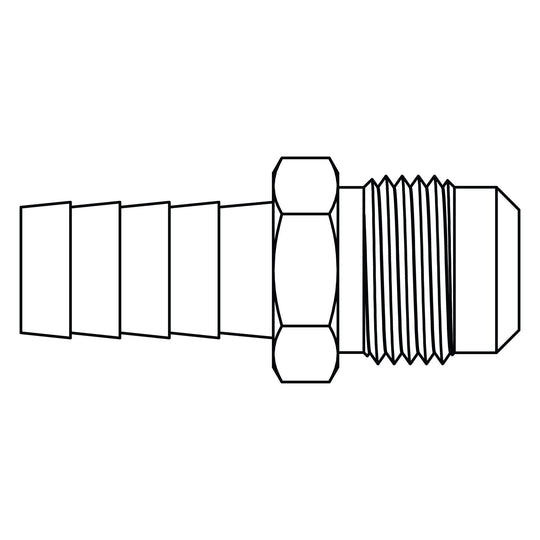 4250 - 04 - 04 Hose Barb to SAE 45 Flare - GetHydraulics.com