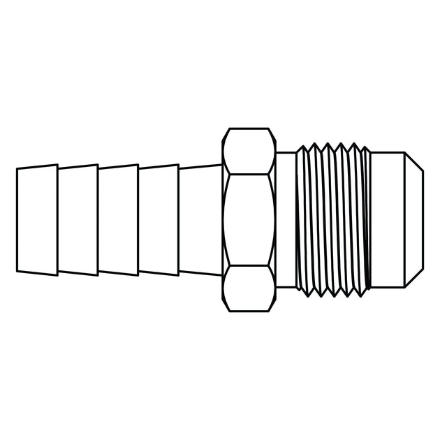 4250 - 06 - 06 Hose Barb to SAE 45 Flare - GetHydraulics.com