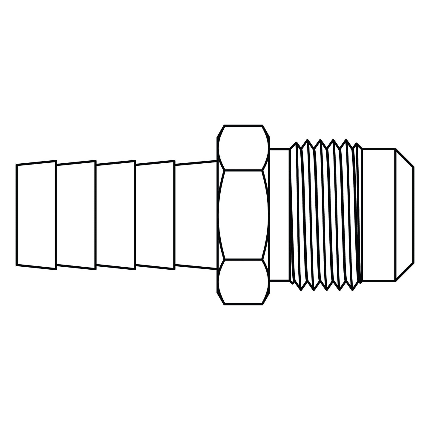 4250 - 08 - 08 Hose Barb to SAE 45° Flare - GetHydraulics