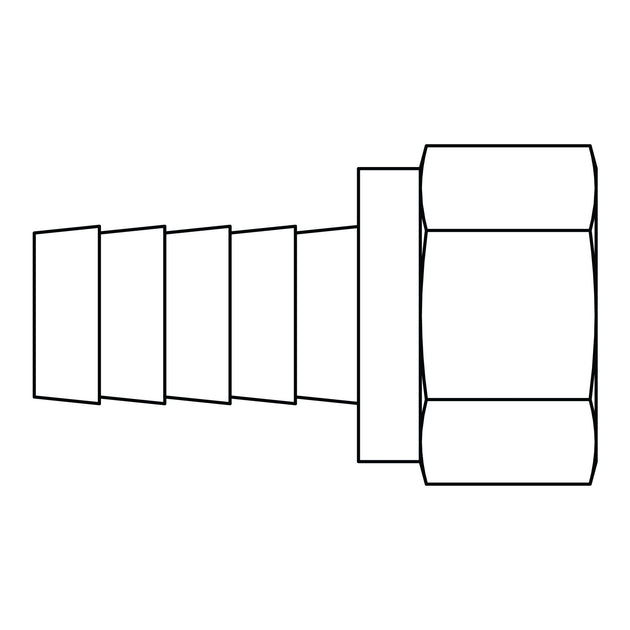 4255 - 06 - 06 Hose Barb to JIC Swivel - GetHydraulics.com