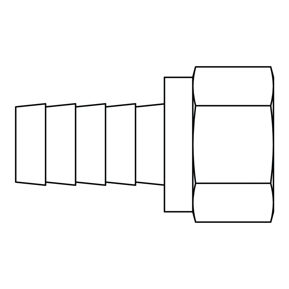4255 - 06 - 06 - SAE Hose Barb to JIC Swivel - GetHydraulics