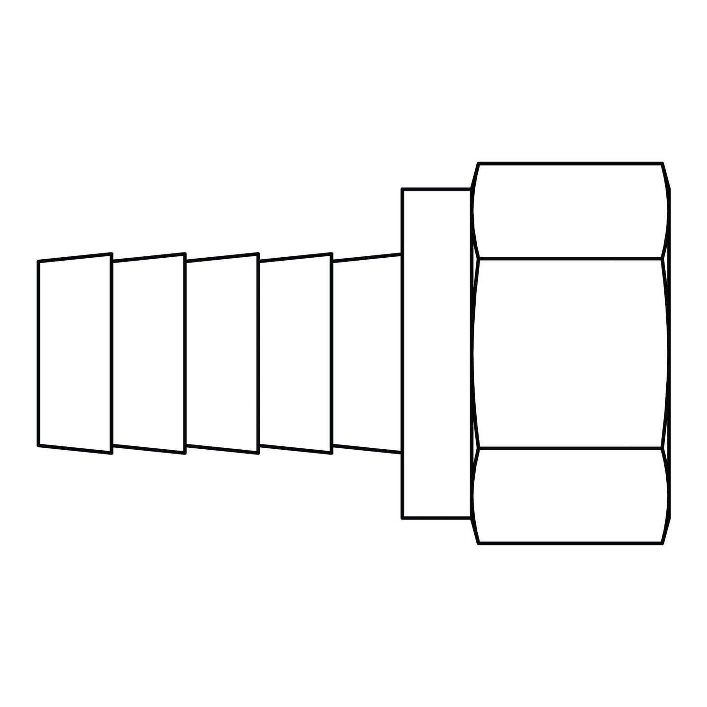 4255 - 10 - 10 Hose Barb to JIC Swivel - GetHydraulics