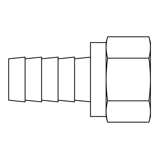 4255 - 12 - 12 Hose Barb to JIC Swivel - GetHydraulics.com