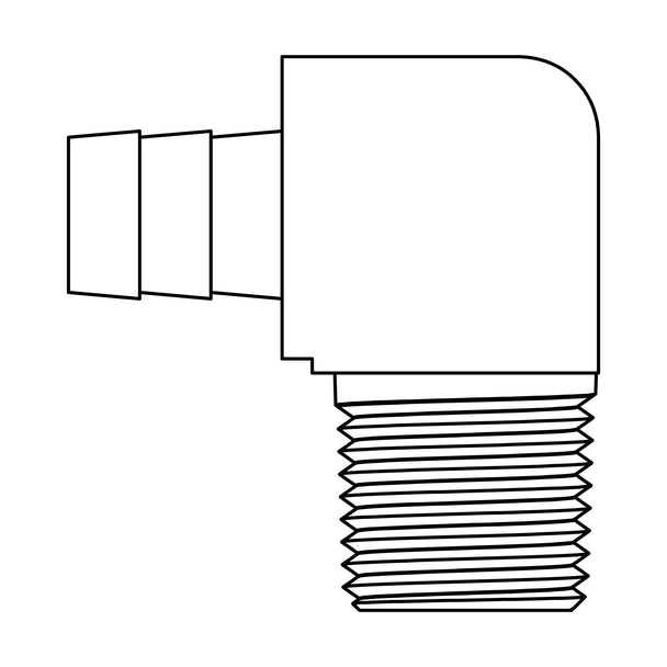 4290 - 05 - 02 Hose Barb to Pipe Elbow 90° - GetHydraulics