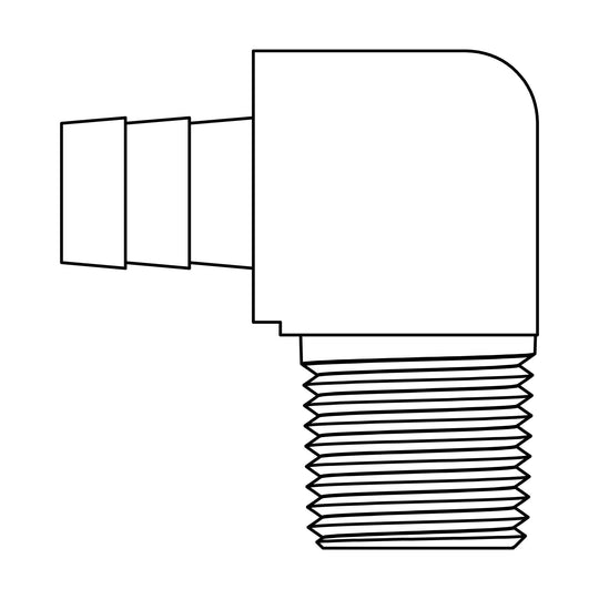 4290 - 16 - 16 Hose Barb to Pipe Elbow 90° - GetHydraulics