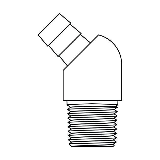 4295 - 06 - 02 Hose Barb to Pipe Elbow 45 - GetHydraulics.com