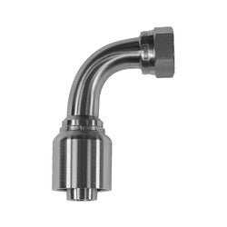 43 Series SS43 - 04 - 04BSP90 90 - deg Swivel Elbow, 1/4 - in Hose x 1/4 - in Female BSPP Swivel, 316 Stainless Steel - GetHydraulics.com