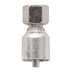 43 Series SS43 - 04 - 06L Swivel Female Metric DIN 24 - deg Light Straight Adapter, 1/4 - in Hose x L06 Female Metric Swivel, 316 Stainless Steel - GetHydraulics.com