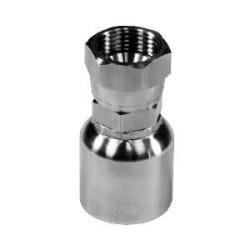 43 Series SS43 - 12 - 12FJ Straight Swivel Adapter, 3/4 - in Hose x 3/4 - in Female JIC Swivel, 316 Stainless Steel - GetHydraulics.com