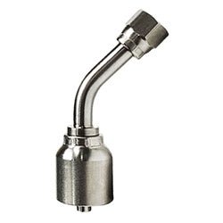 43 Series SS43 - 12 - 12FJ45 45 - deg Swivel Elbow, 3/4 - in Hose x 3/4 - in Female JIC Swivel, 316 Stainless Steel - GetHydraulics.com