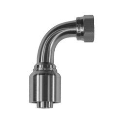 43 Series SS43 - 16 - 16FJ90 90 - deg Swivel Elbow, 1 - in Hose x 1 - in Female JIC Swivel, 316 Stainless Steel - GetHydraulics.com