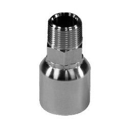 43 Series SS43 - 16 - 16MP Crimp Hose Straight Rigid Adapter, 1 - in Hose x 1 - in Male NPT, 316 Stainless Steel - GetHydraulics.com