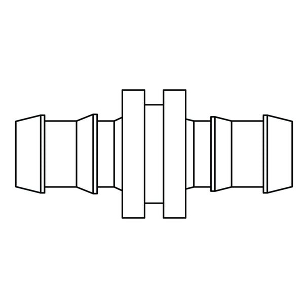 4300 - 10 - 10 Push - on Barb Hose Splicer, Brass - GetHydraulics