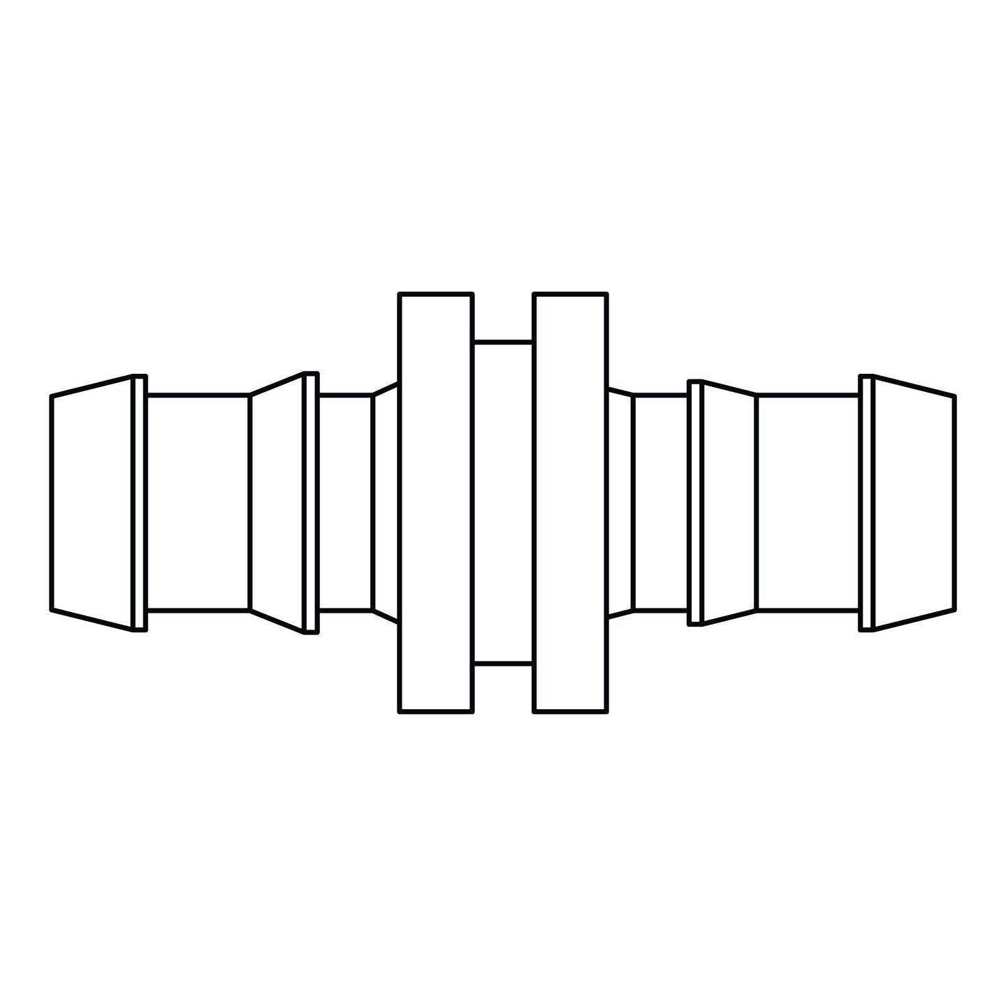 4300-12-12 Push-on Barb Hose Splicer, Brass