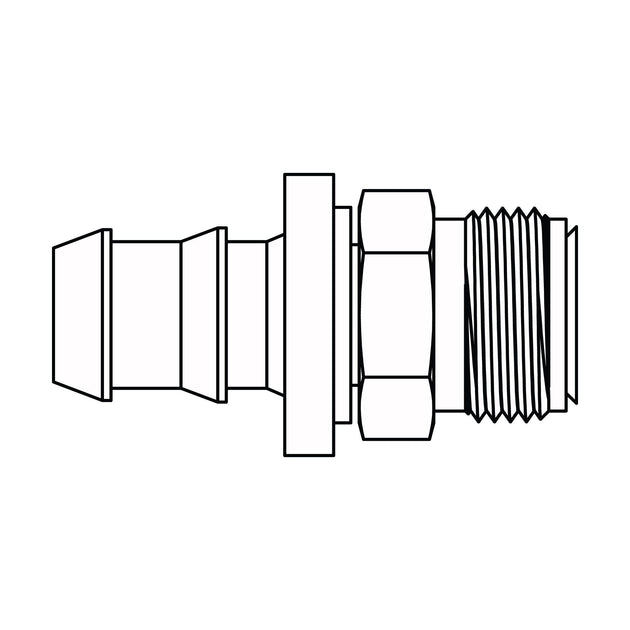 4303 - 05 - 04 Push - on Barb to SAE 45 Inverted Flare, Brass - GetHydraulics.com