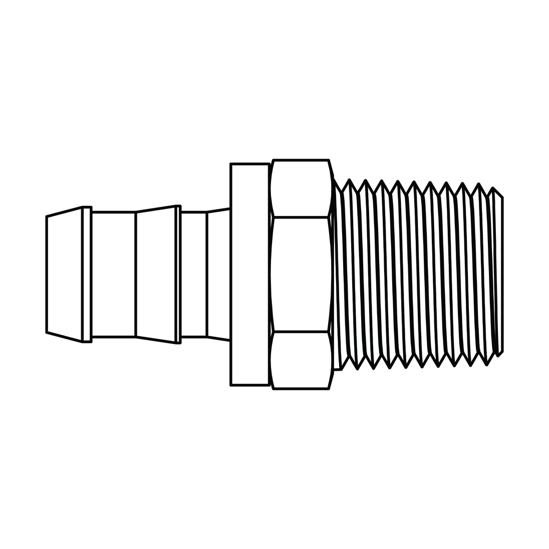 4312 - 08 - 12 Push - on Barb to Pipe, Brass - GetHydraulics