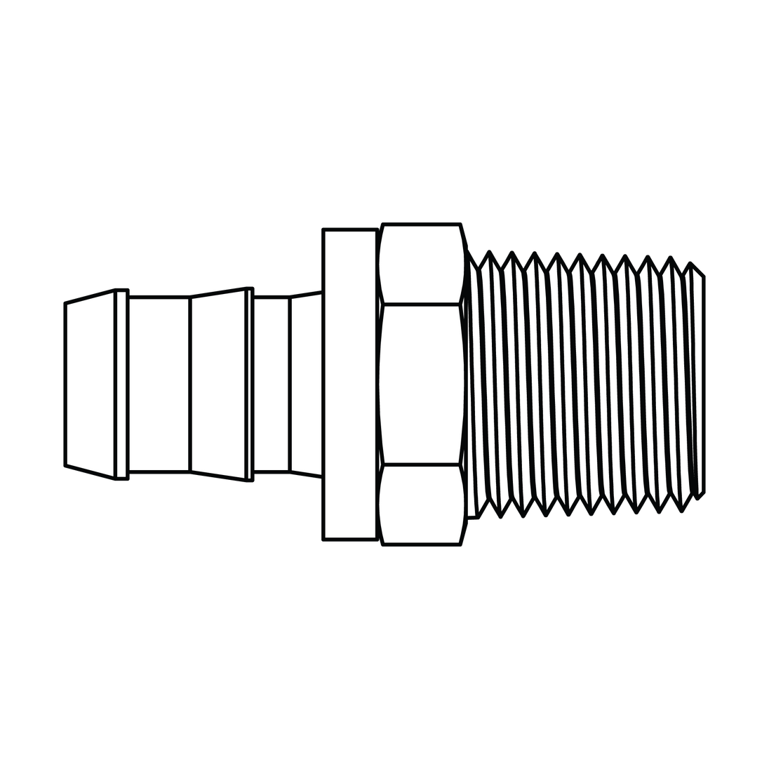 4312-16-16 Push-on Barb to Pipe, Brass