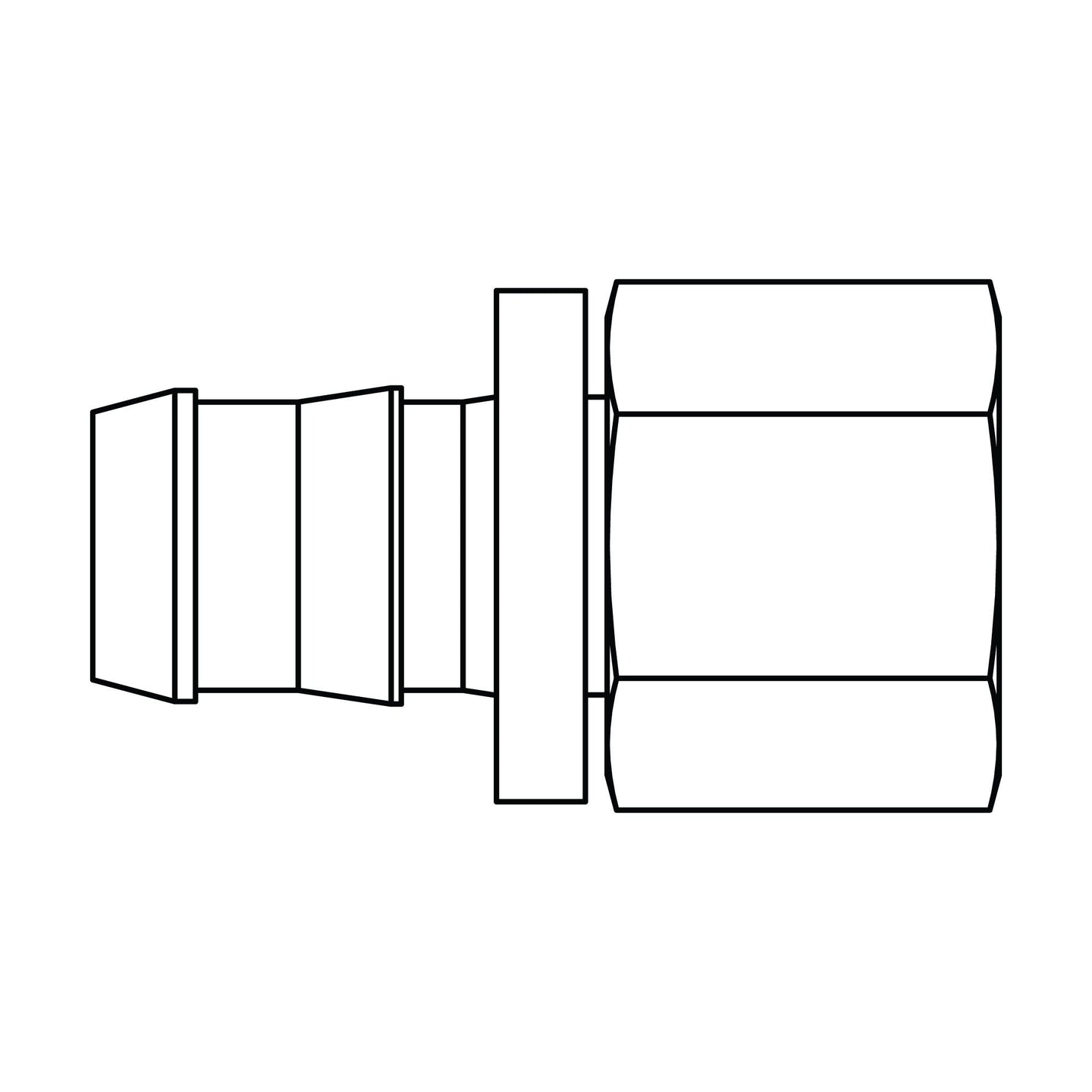 4315 - 05 - 04 Push - on Barb to Pipe, Brass - GetHydraulics