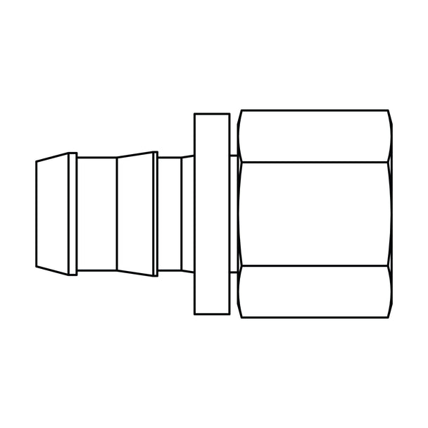4315 - 06 - 06 Push - on Barb to Pipe, Brass - GetHydraulics