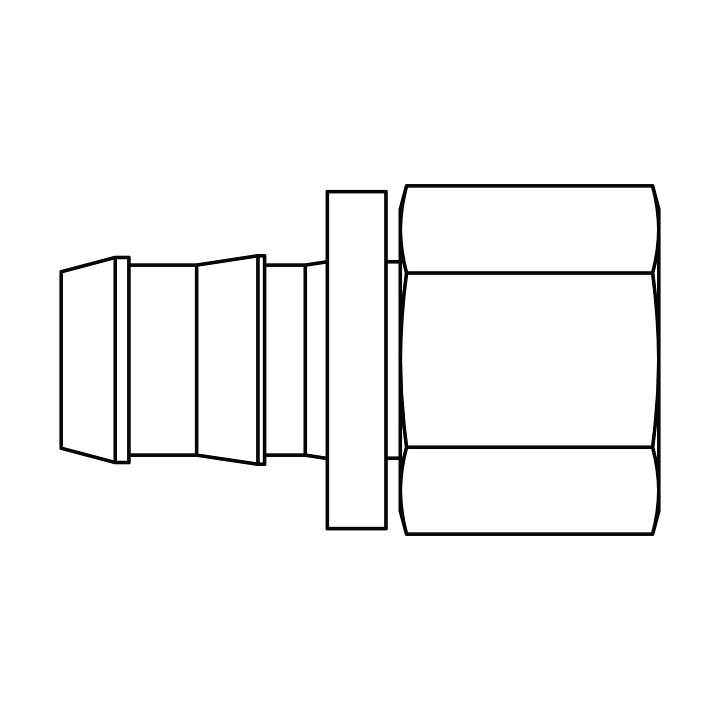 4315-04-02 Push-on Barb to Pipe, Brass