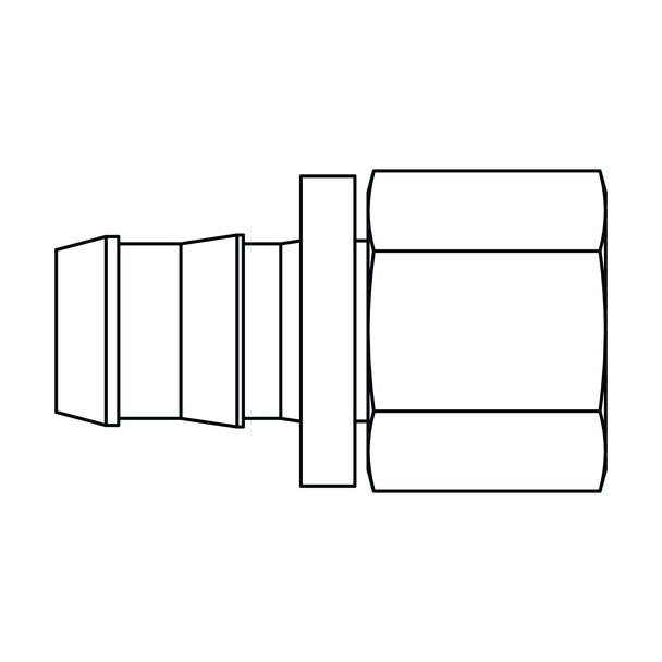4315-06-04 Push-on Barb to Pipe, Brass