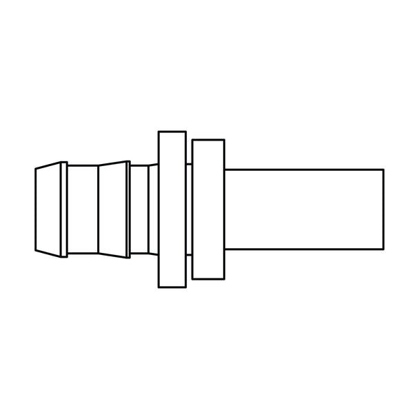 4320 - 04 - 04 Push - on Barb to Standpipe, Brass - GetHydraulics
